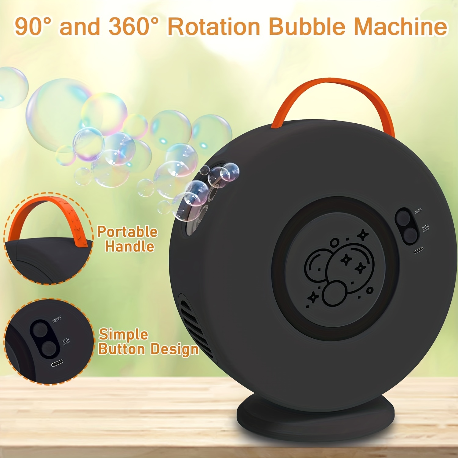  TEMI Juguetes de máquina de burbujas para niños, cámara de burbujas  con solución de burbujas, soplador de burbujas con luz y música, regalos para  niños de 3, 4, 5, 6, 7