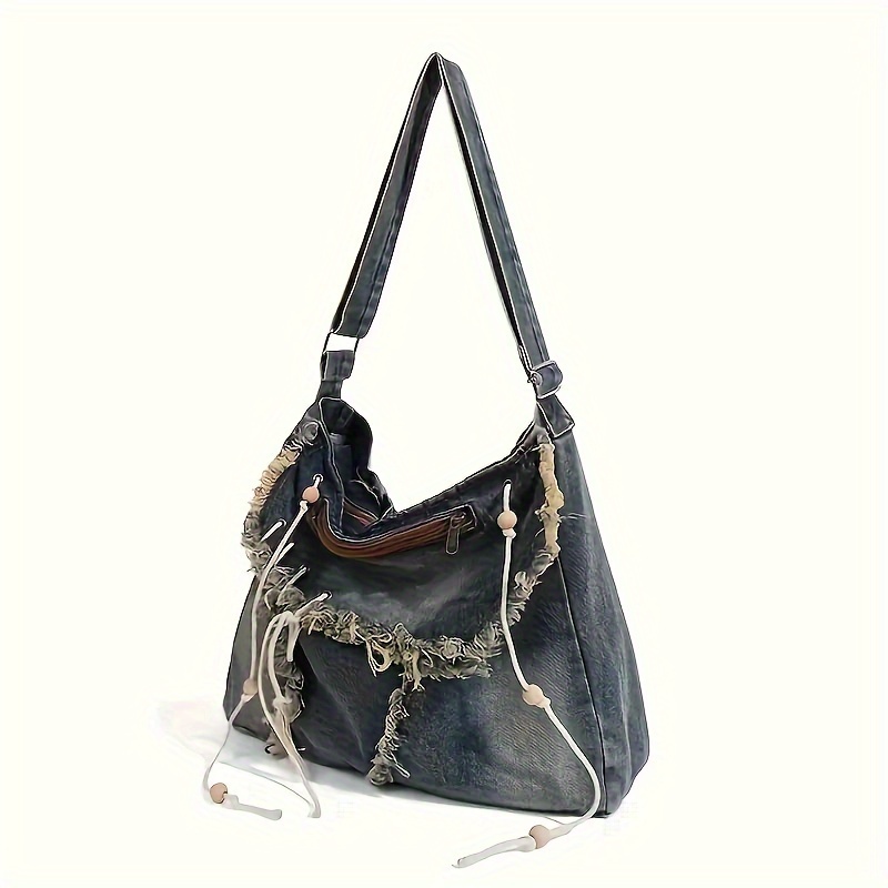 Black discount denim purse