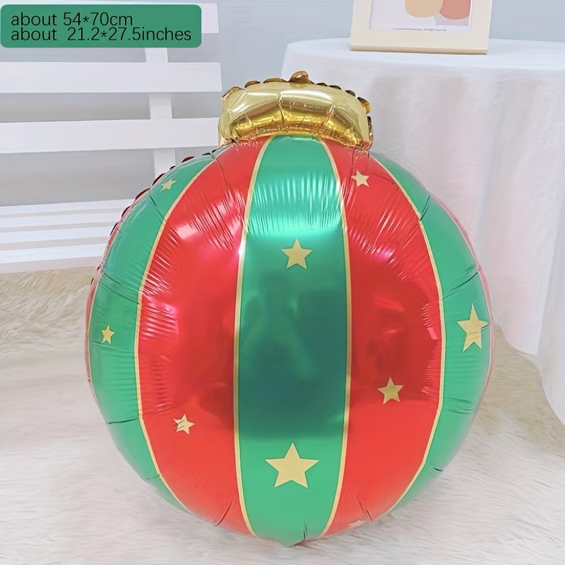 Large Christmas Hanging Ball, Christmas Aluminum Foil Balloon, Christmas  Hanging Decoration - Temu