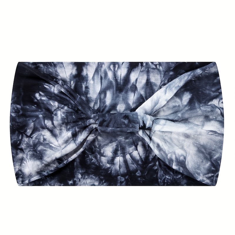Boho Tie Dye Wide Head Wrap Turban Stretch Headband