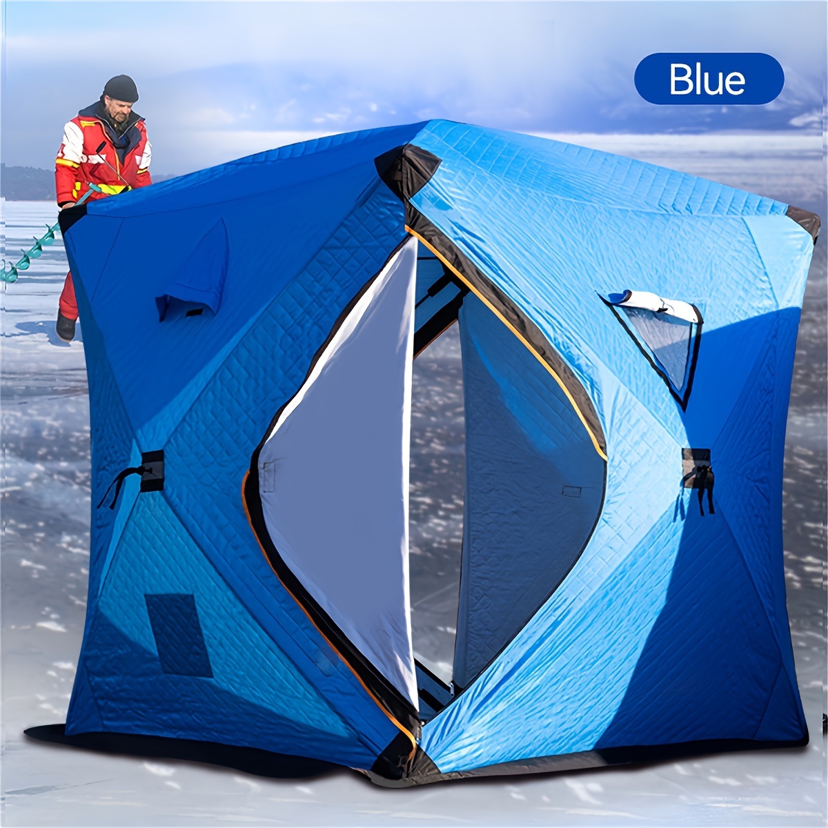 1pc Ice Fishing Tent, 3/4 Person Winter Fishing Shelter, Coldproof Tent For  Outdoor Camping