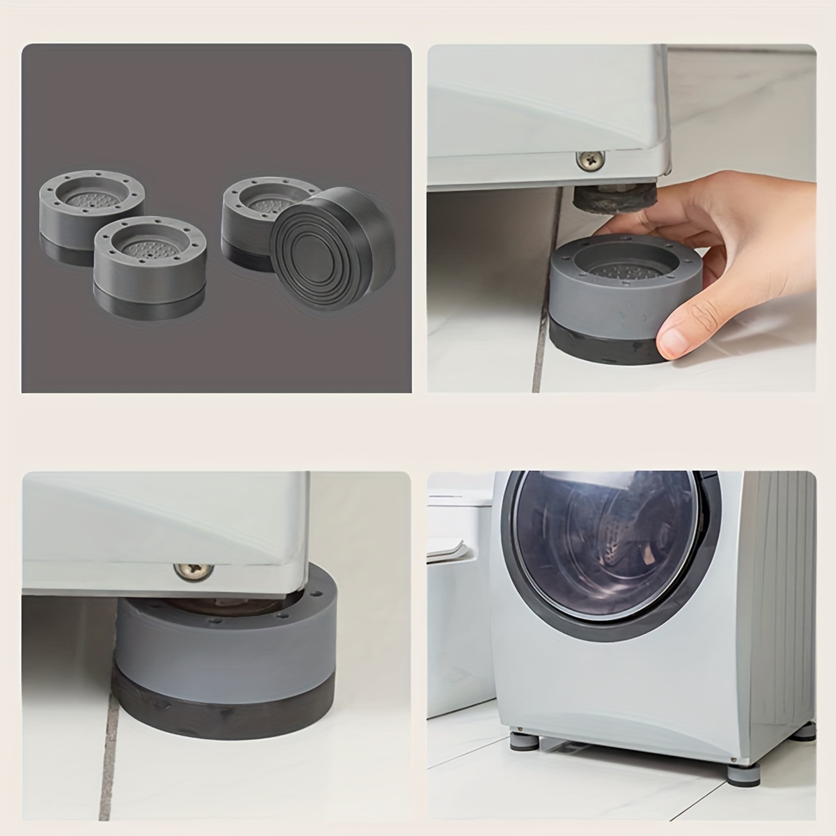 Patins anti-vibration pour machine à laver