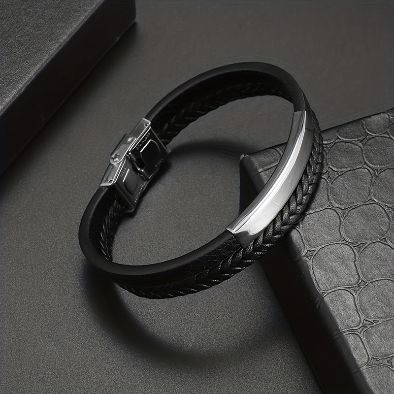 Men's Multilayer Braided Leather Rope Bracelet