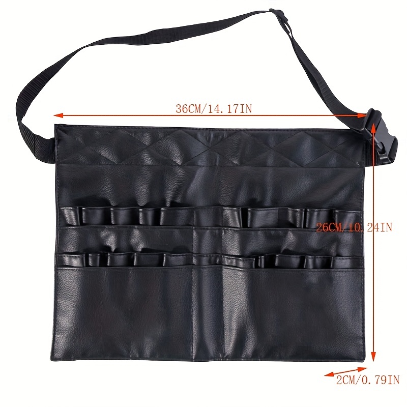 Makeup Brush Bag Belt with Pockets Foldable Adjustable Apron Pack