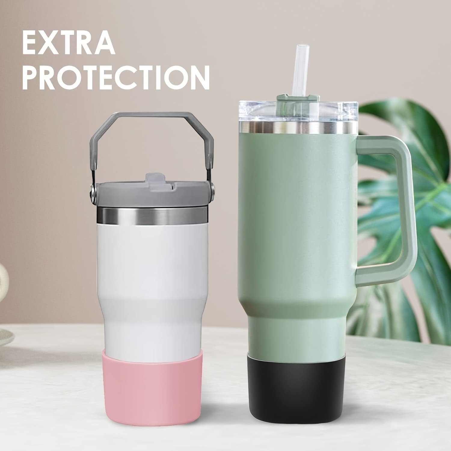 Silicone Boot Sleeve For Stanley Quencher Tumbler With Handle, For Iceflow,  Protective Water Bottle Cup Bottom Cover For Stanley Tumbler Accessories -  Temu Austria