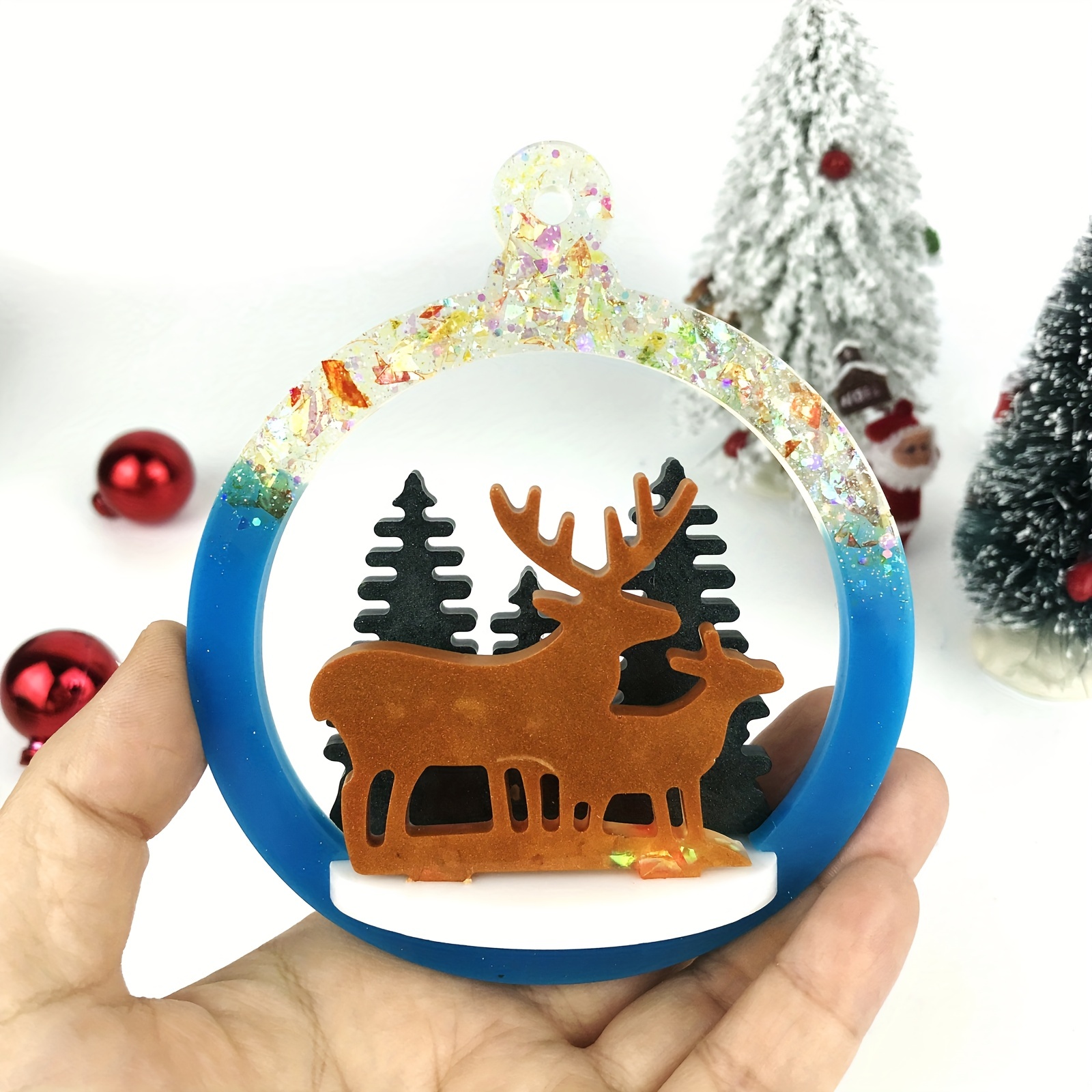 Christmas Resin Molds Silicone Christmas Ornament Molds - Temu