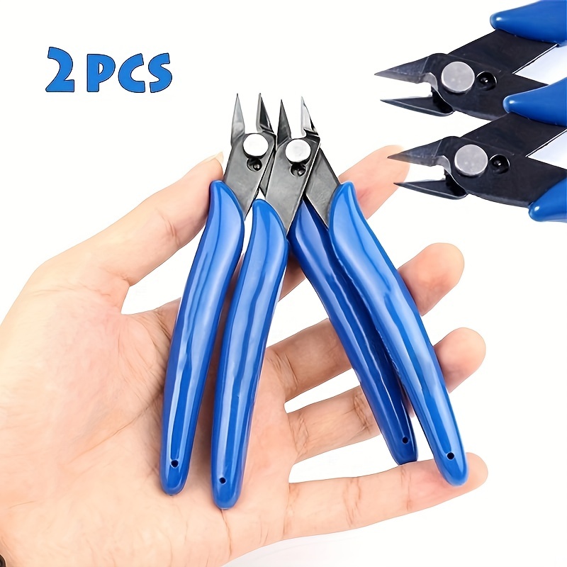 Wire Cutters, Small Side Cutters for Crafts, Flush Cutting Pliers for  Jewelry Making, Floral Wire Cutters for Artificial Flowers, Zip Tie Cutters  for