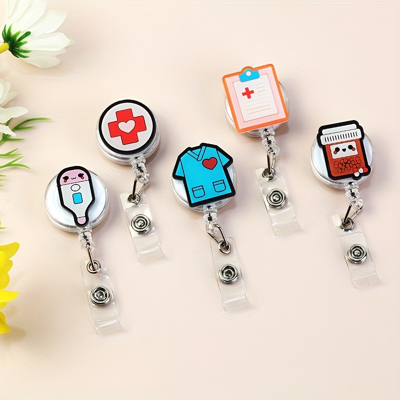 Nurse Badge Reels Retractable Badge Holder Nurse Badge Clip - Temu
