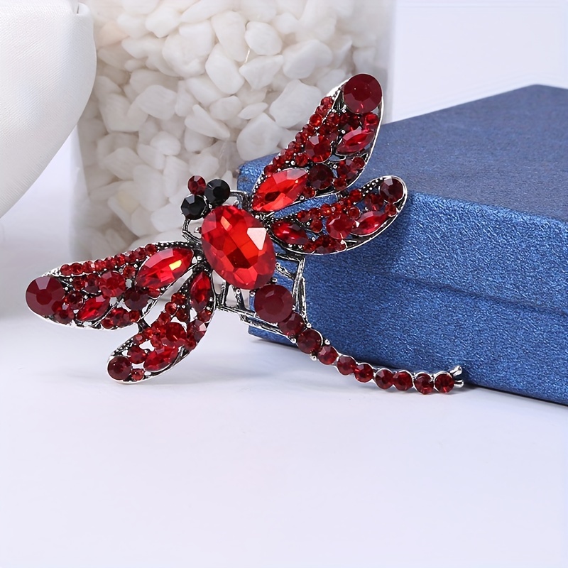 Insect Dragonfly Rhinestone Brooch for Clothing