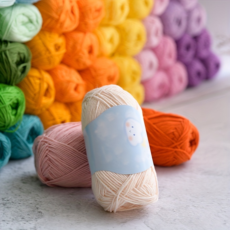 Milk Cotton Yarn For Hand 4ply Knitting Wool Knit Yarn - Temu