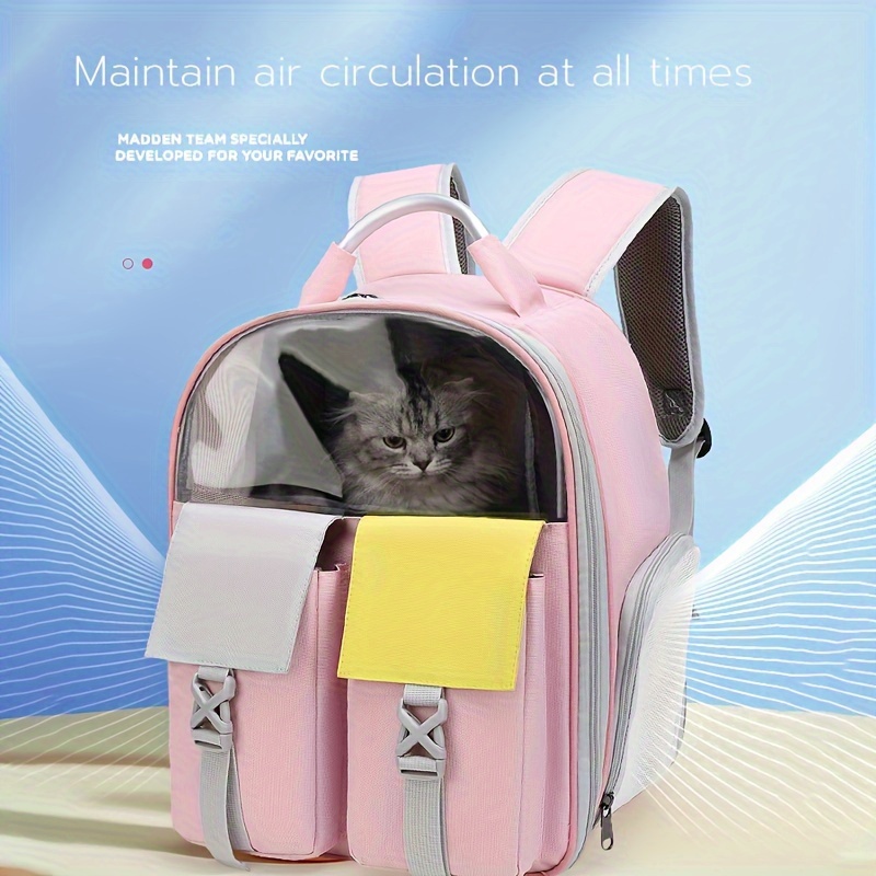 1pc Cat Backpack Carrier,breathable Dog Carrier - Cat Bag For