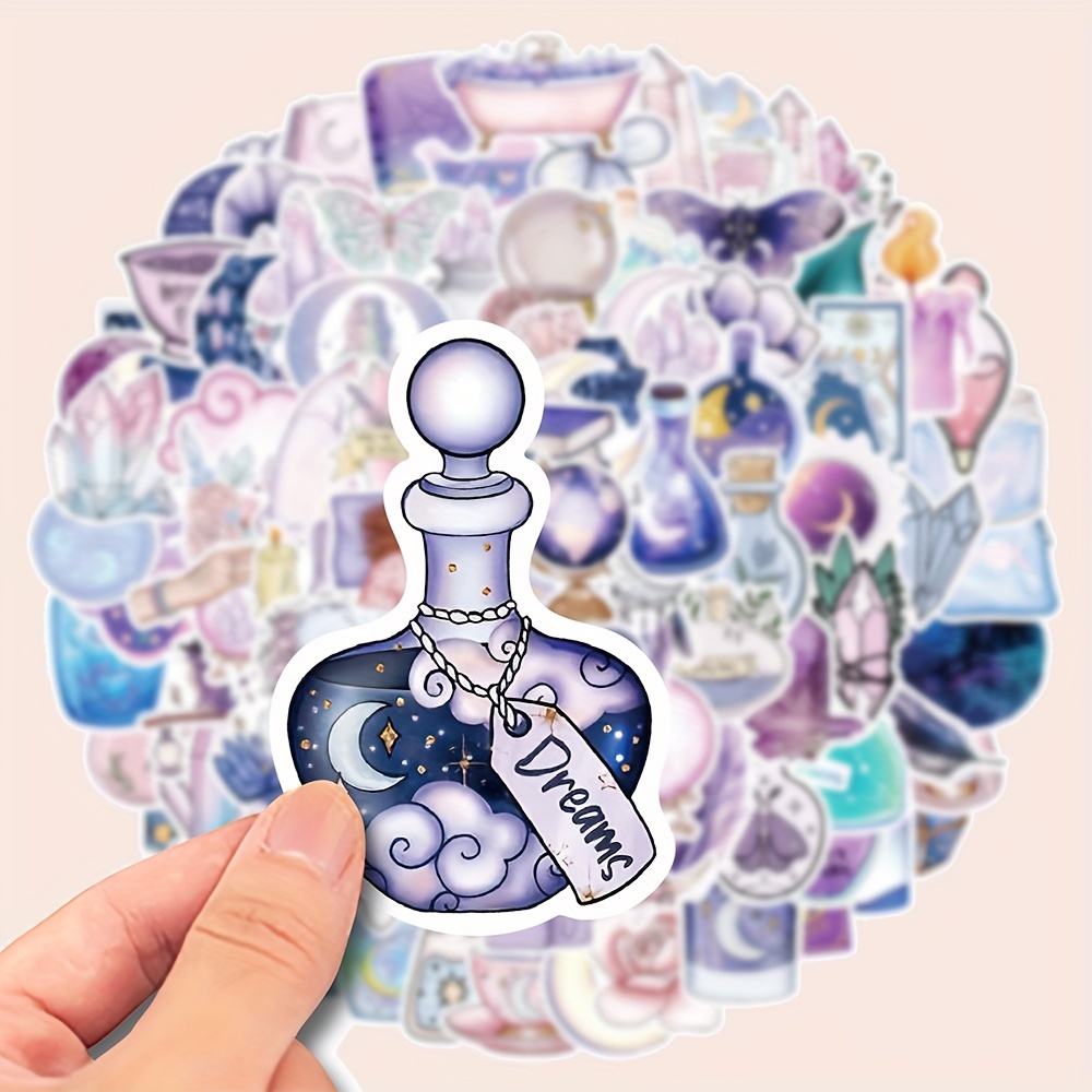 Cute Aesthetic Stickers Art, Moon Stickers Aesthetic