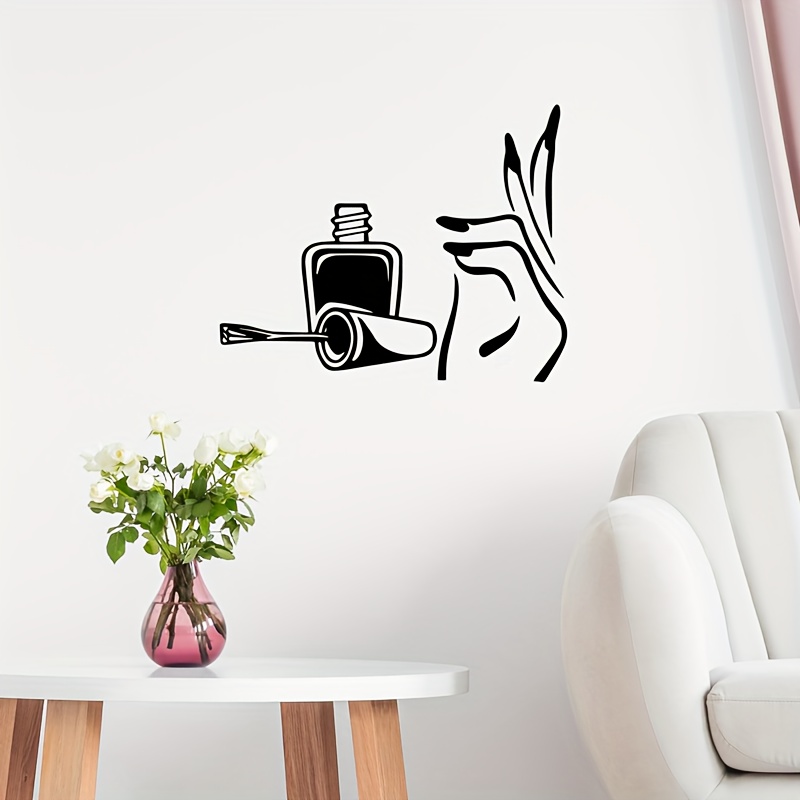 Beauté Salon d'ongles Sticker mural Décoration murale Art Décalcomanies  Ongles Salons de manucure Décoration Accessoires Autocollants Art Mural - 