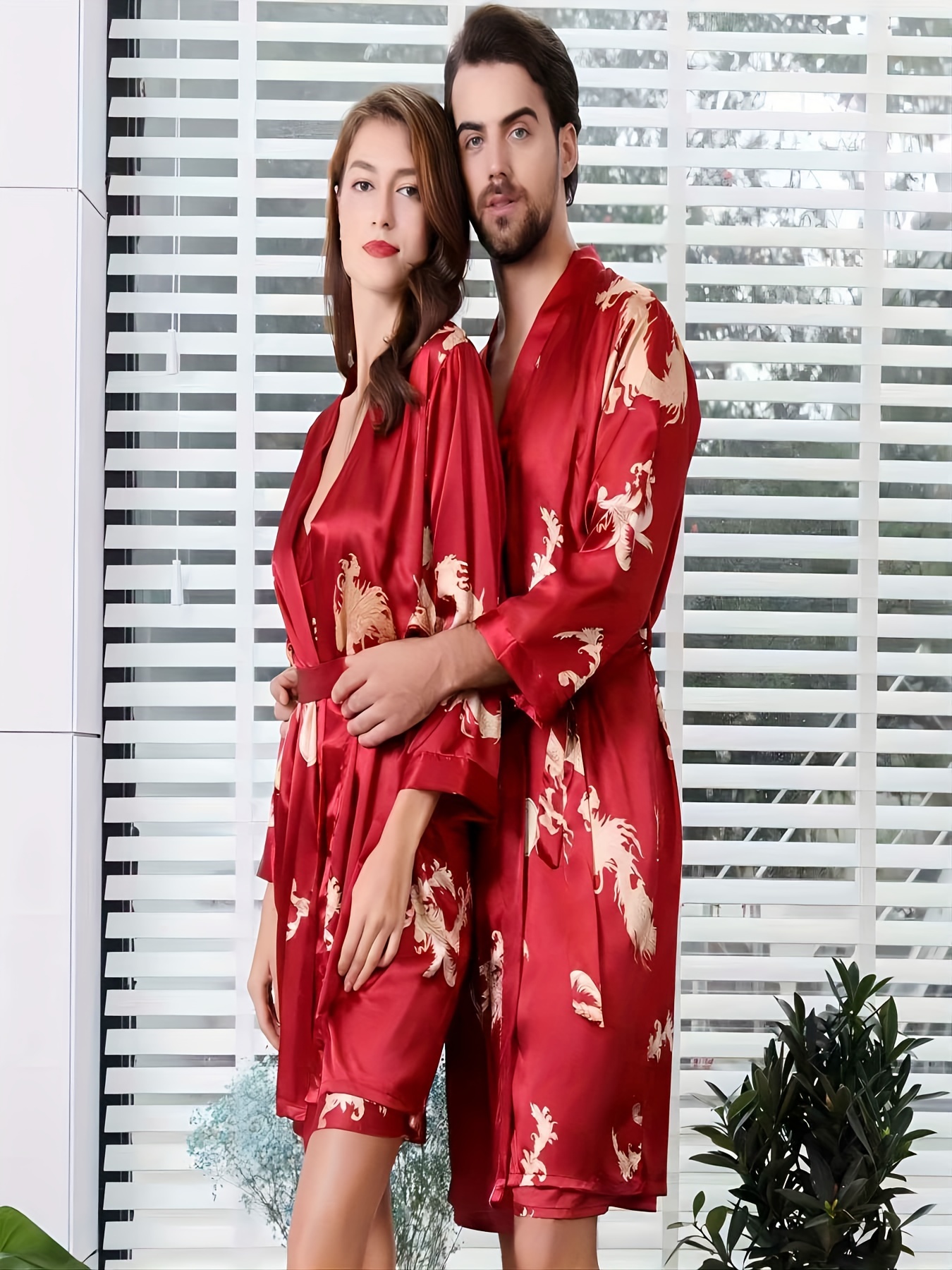 Mens Short Satin Robe Dragon Print  Silk dressing gown, Men's nightgown, Mens  silk robe