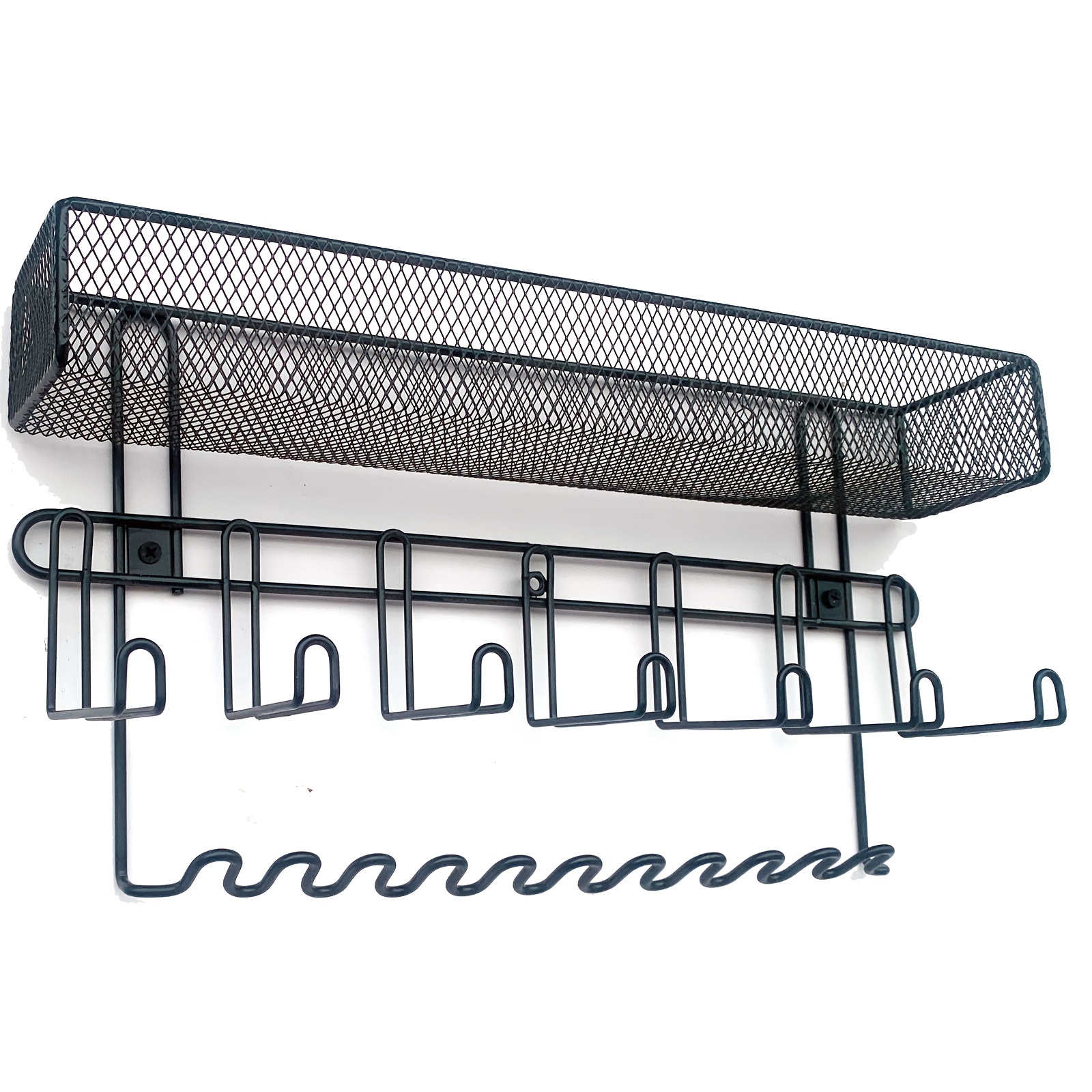 Metal Wall Mount Jewelry Shelf Hooks Cosmetic Umbrella Key - Temu
