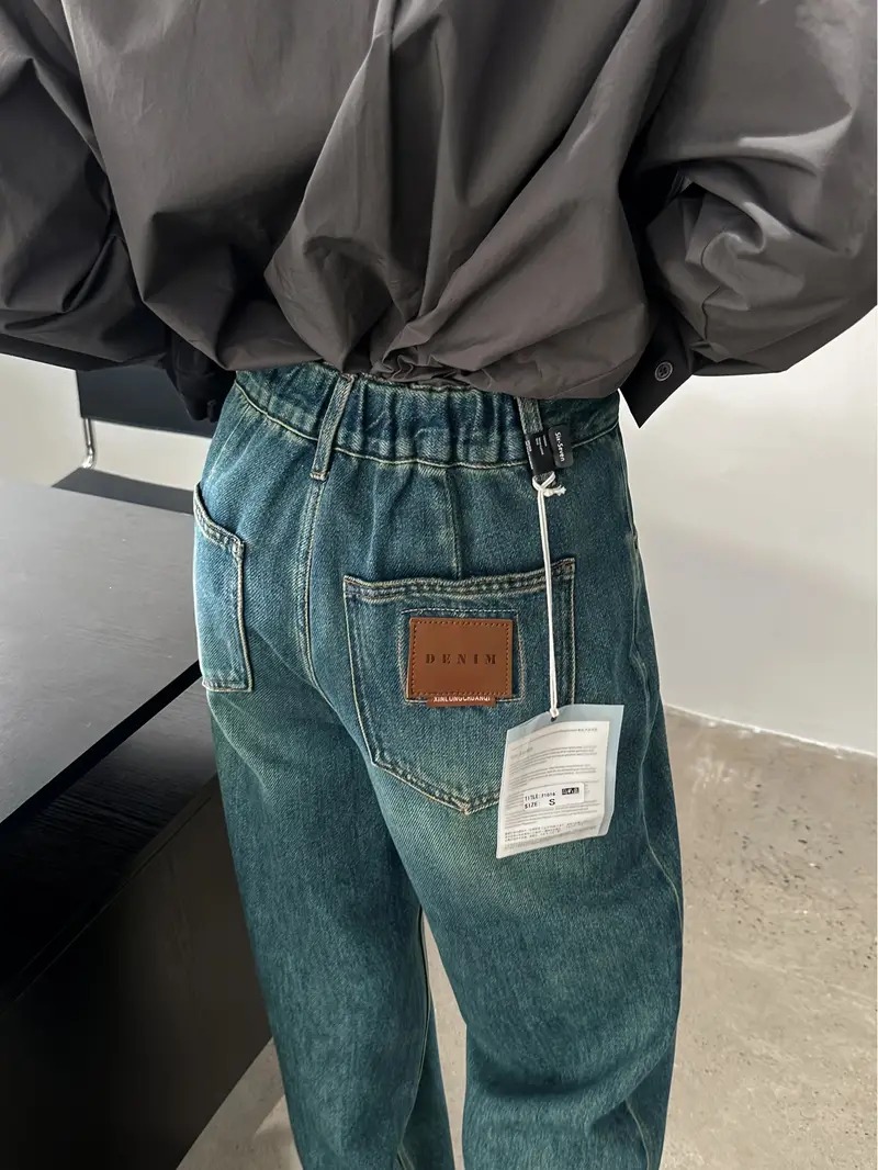 Womens Casual Jeans Denim Pants Vintage Pants Trousers with Pockets (SD2,  M) at  Women's Jeans store