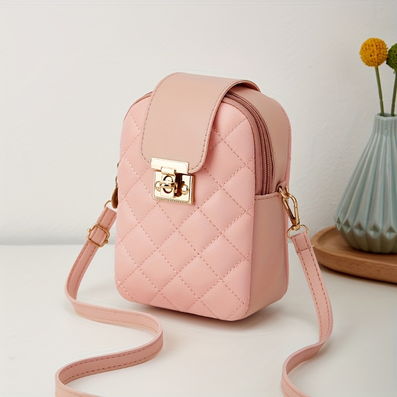 Quilted Crossbody Bag Trendy Pu Shoulder Bag Womens Casual Cute