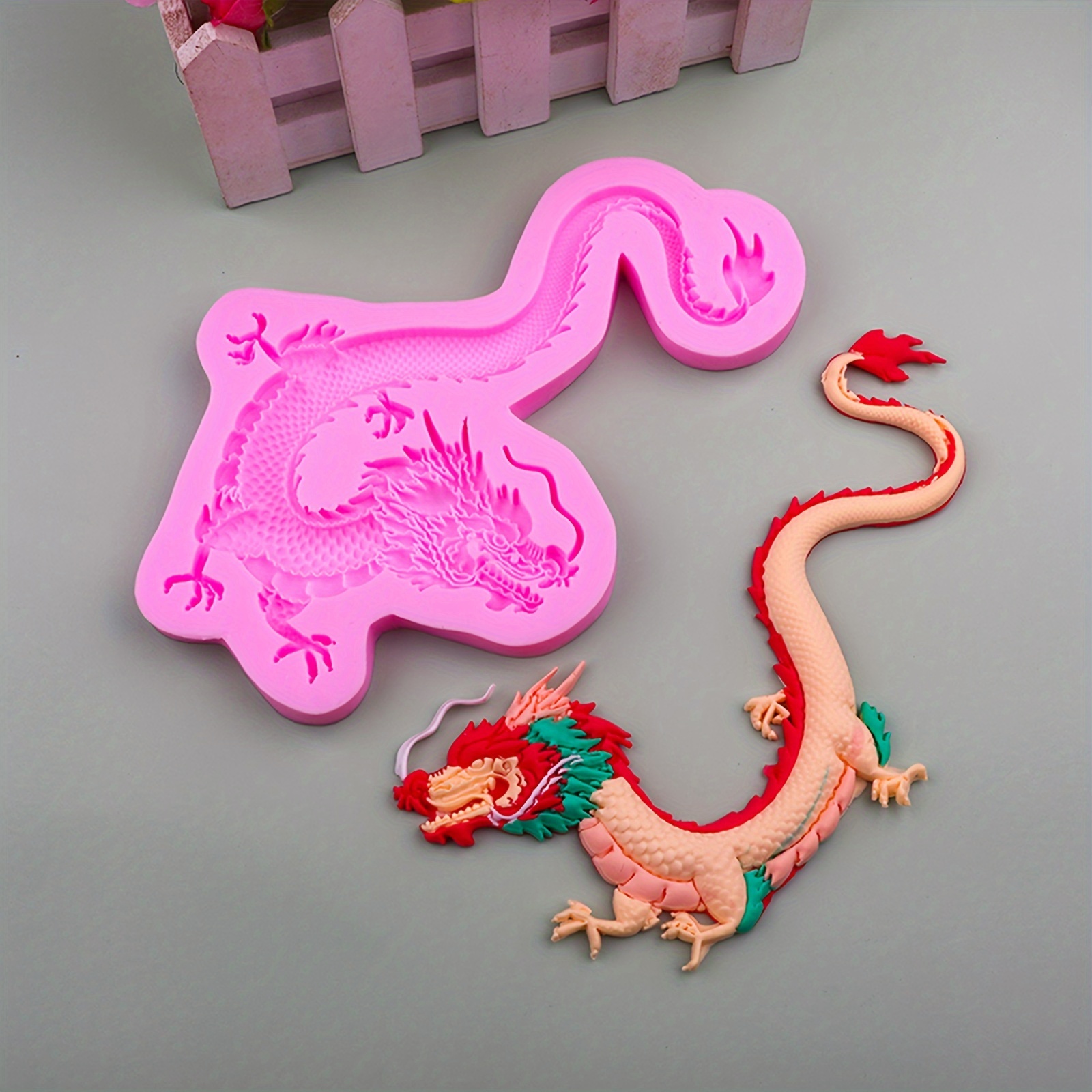 Heart Shaped Dragon Decorative Silicone Mold Diy Lovely - Temu