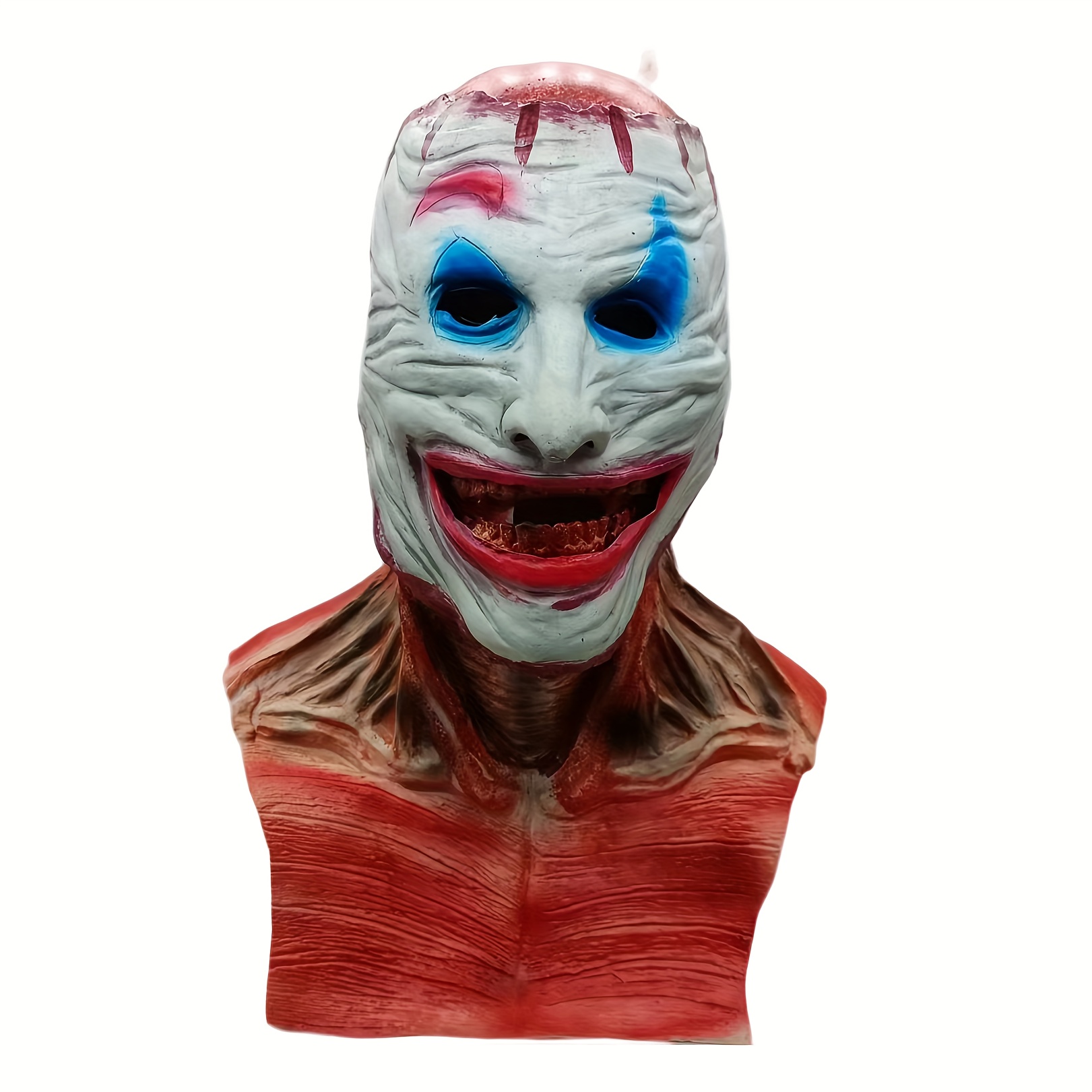 1pc, Halloween Clown Mask, Cosplay Creepy Demon Evil Latex Mask, For  Masquerade Halloween Party Costume Props, Ideal choice for Gifts