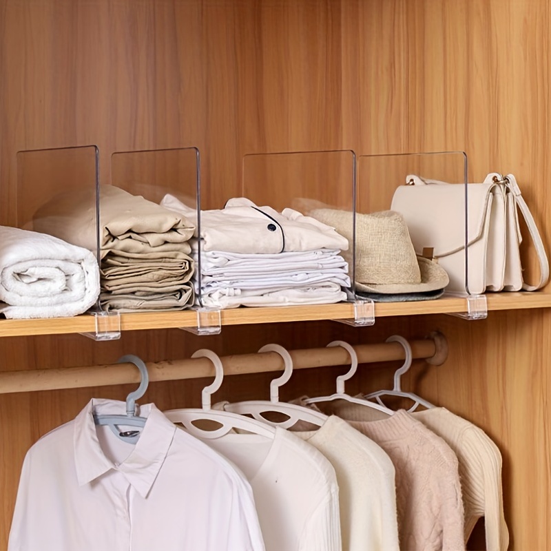 Purse Organizer for Closet, Clear Shelf Dividers,Adjustable Acrylic Shelf  Divider for Clothes Purses Handbag Closet Organizer, Adjustable for  Bedroom
