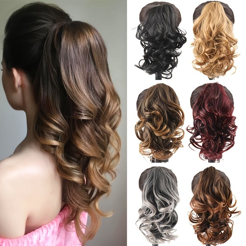 Ponytail Extension Claw Hair Ponytail Clip Hair Extension Natural Looking  Hair Piece Instant Wavy Pony Tails Synthetic Hairpieces | Shop On Temu And  Start Saving | Temu