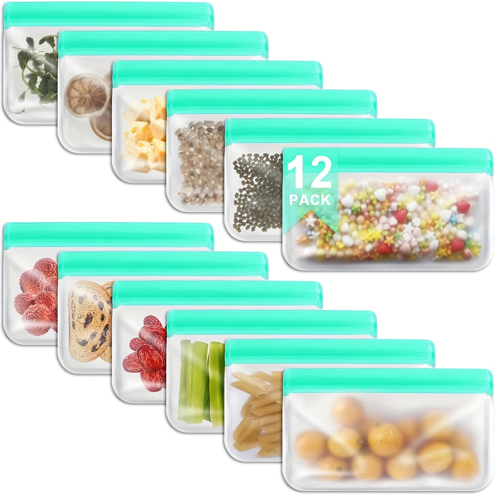 3 Sizes Reusable Food Storage Bags, Snack And Sandwich Bags, Kitchen  Supplies - Temu