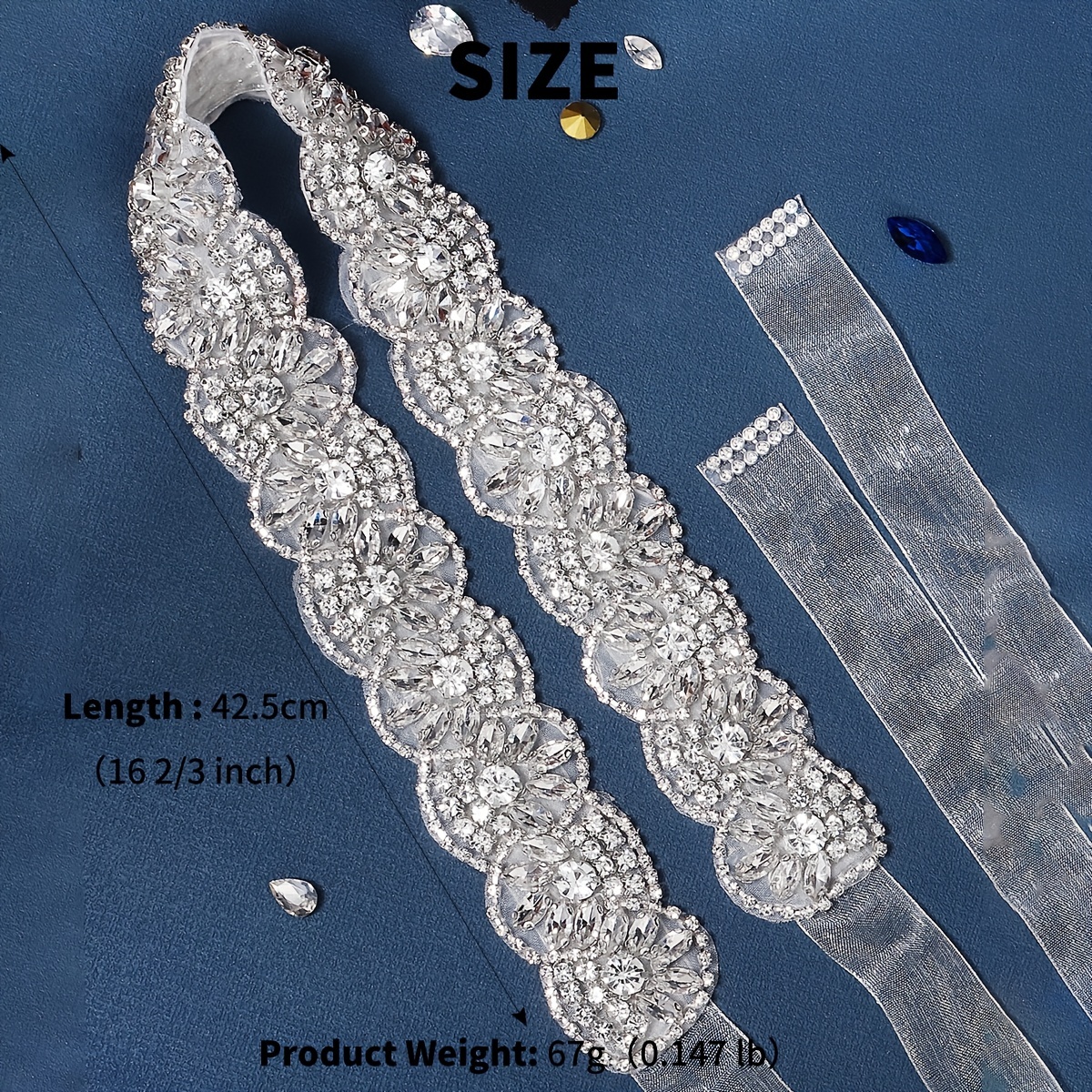 Xw33 Bridal Girdle Handmade Belt High-End Luxury Rhinestone