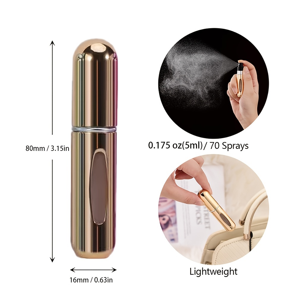 obscyon 8 Pcs of 5ml Portable Mini Refillable Perfume Atomizer Bottle  Refillable Perfume Spray Scent Pump Case