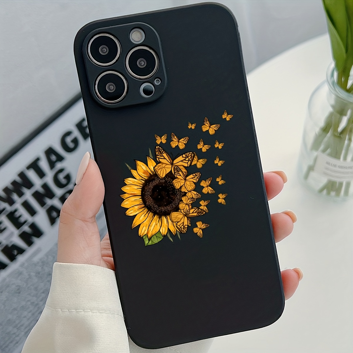 iPhone 11 Pro & Pro Max, Protector doble capa girasoles