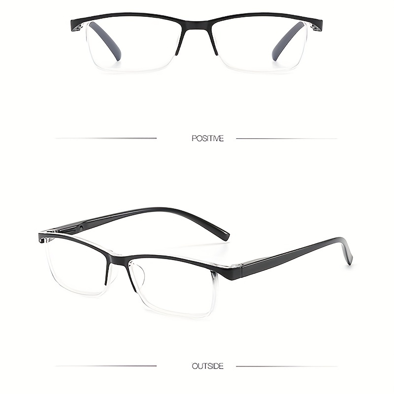 Men's Anti Light Square Frame Reading Glasses