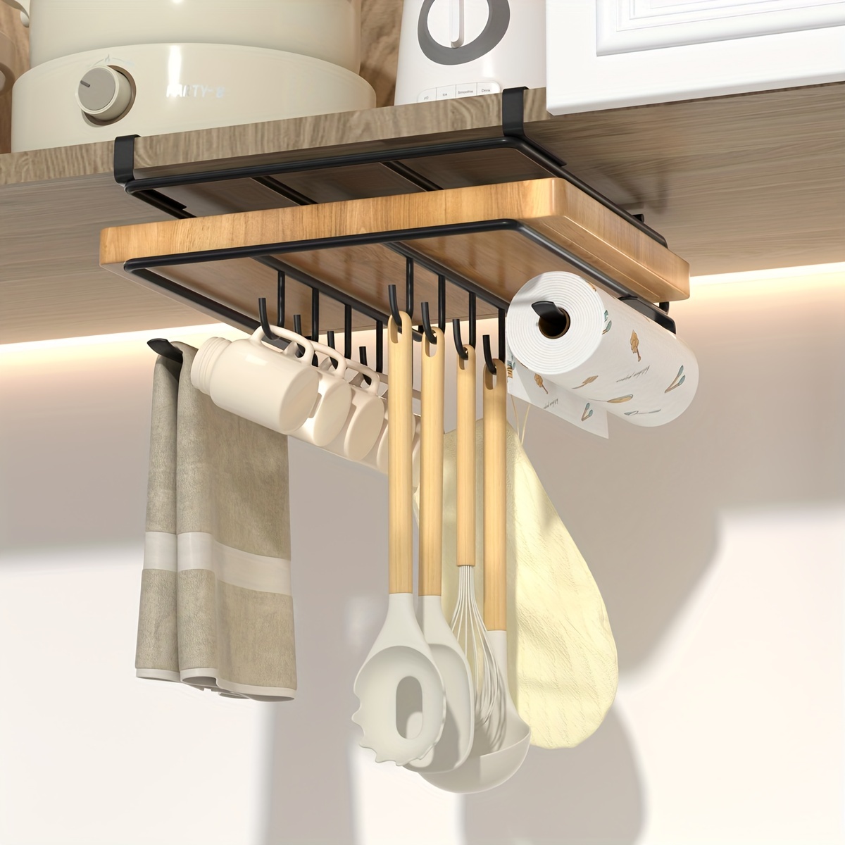 Microwave Food Cover Holder Space-saving Kitchen Hanger Fits Most