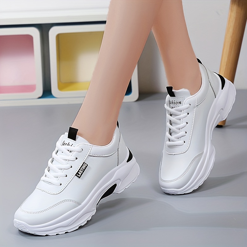 Zapatos Deportivos De Moda Para Mujer, Zapatos De Correr Bajos Con Cordones  Versátiles, Zapatillas Antideslizantes Para Exteriores