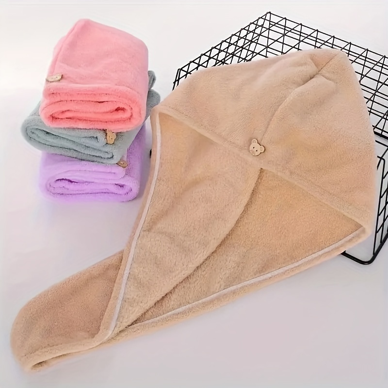 Bonnet de douche magique en microcarence pour femme, serviette