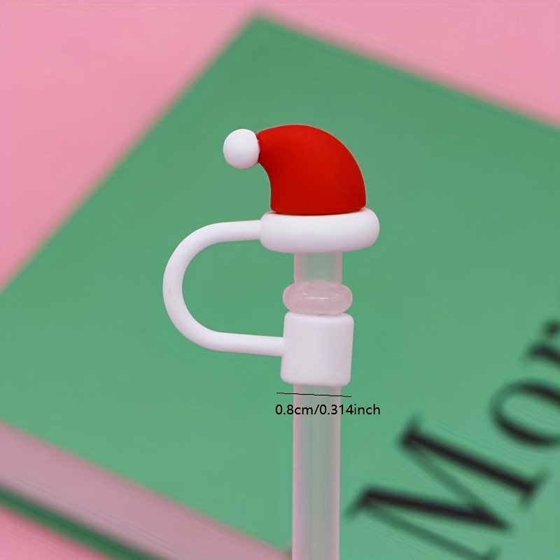 Christmas Hat With Straw Drink Helmet Christmas Party Favor - Temu