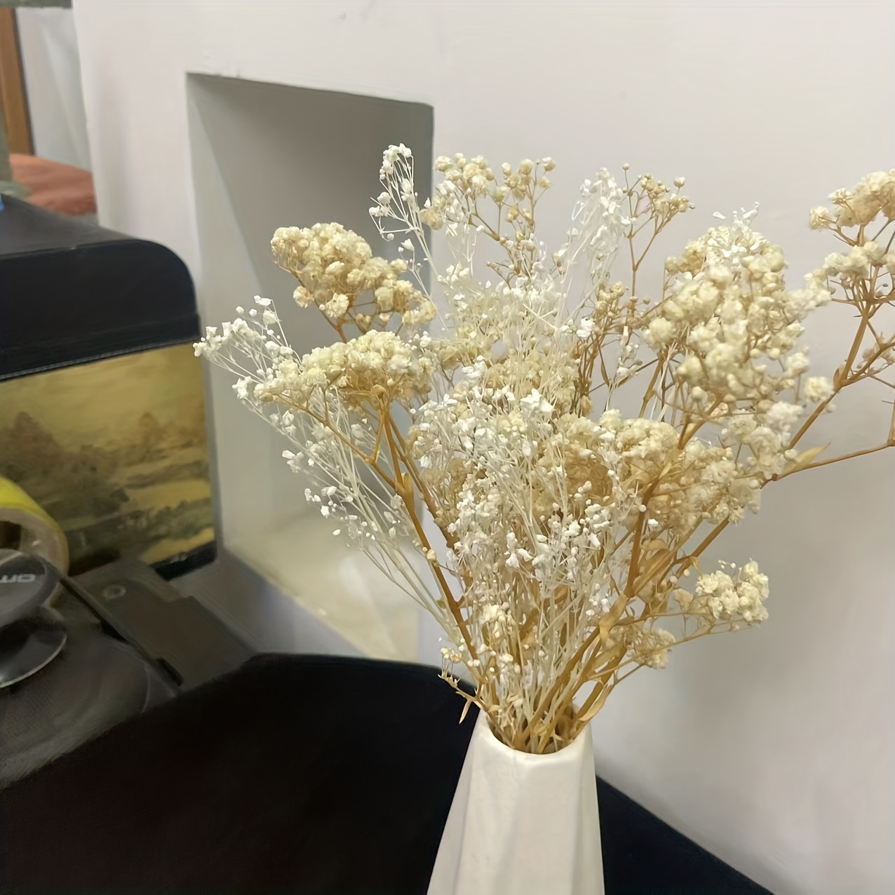 Dried Babys Breath Flower Bouquet for Vase,Natural Gypsophila