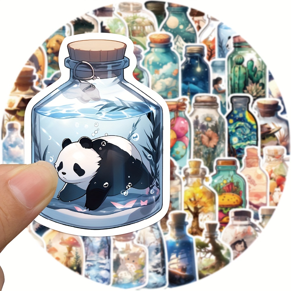 Summer Large Capacity Big Belly Water Bottle Cartoon Cute Sticker Kids –  tauezhon