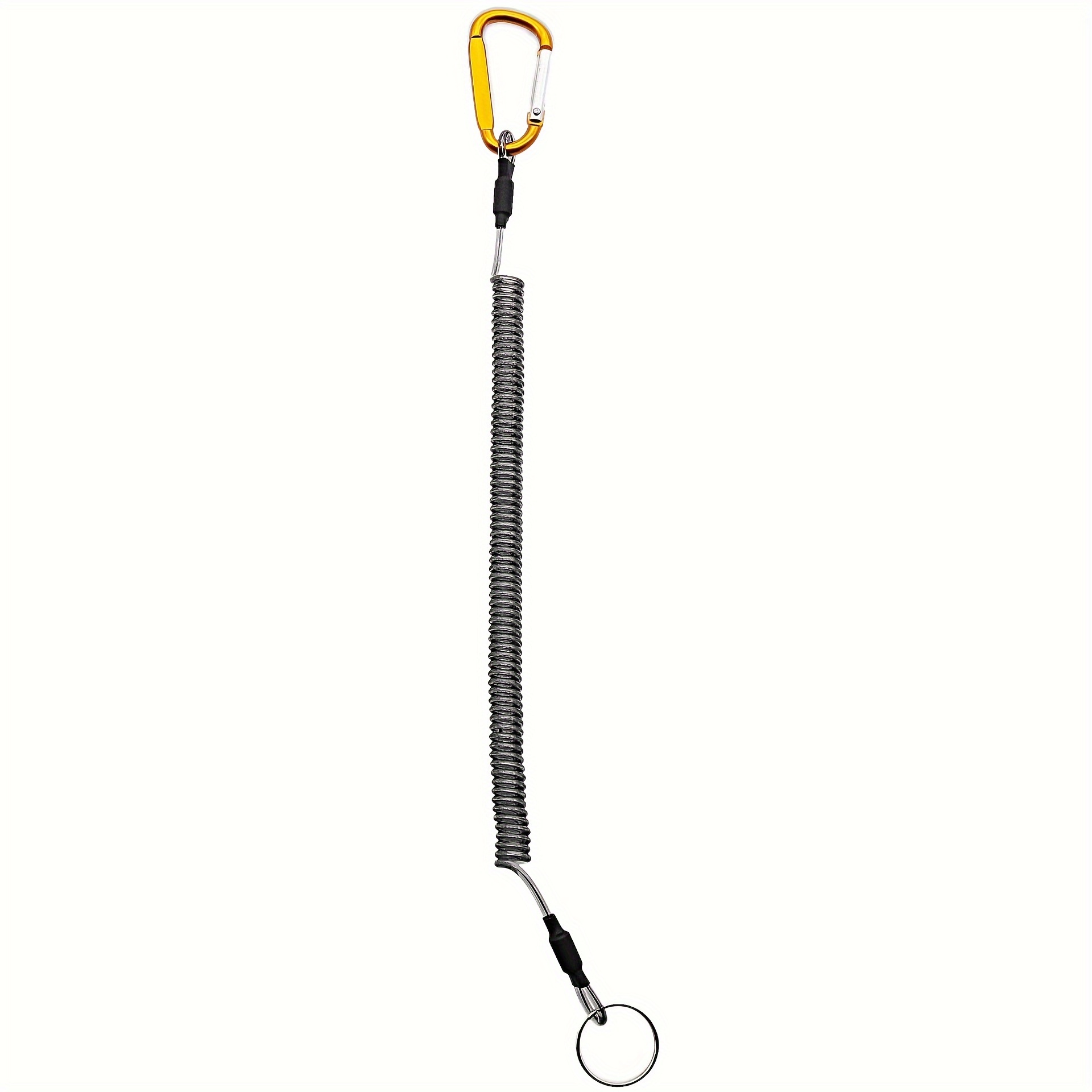 Coiled Lanyard Spring Coil Cord Keychain Fishing Rod Tool - Temu Canada