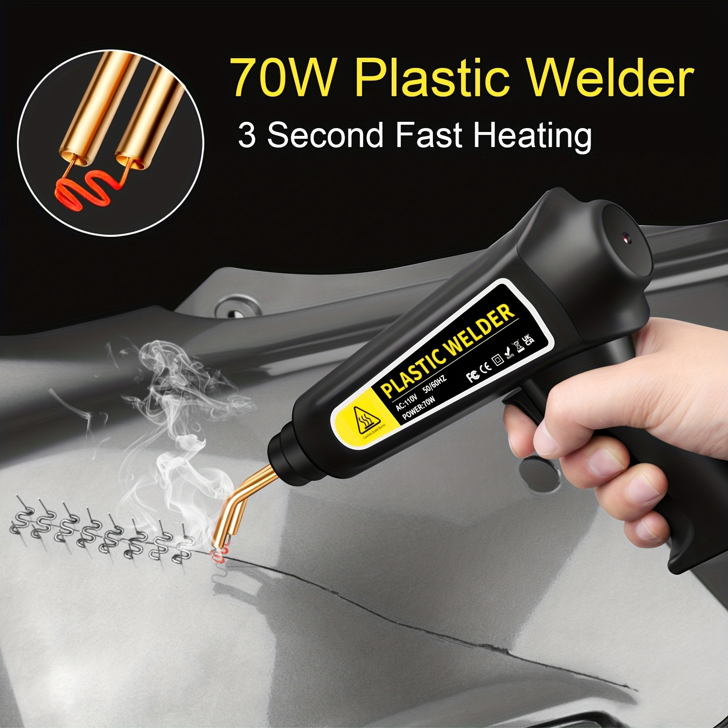 Hot Stapler Plastic Welder: Professional Heat Gun For Car - Temu