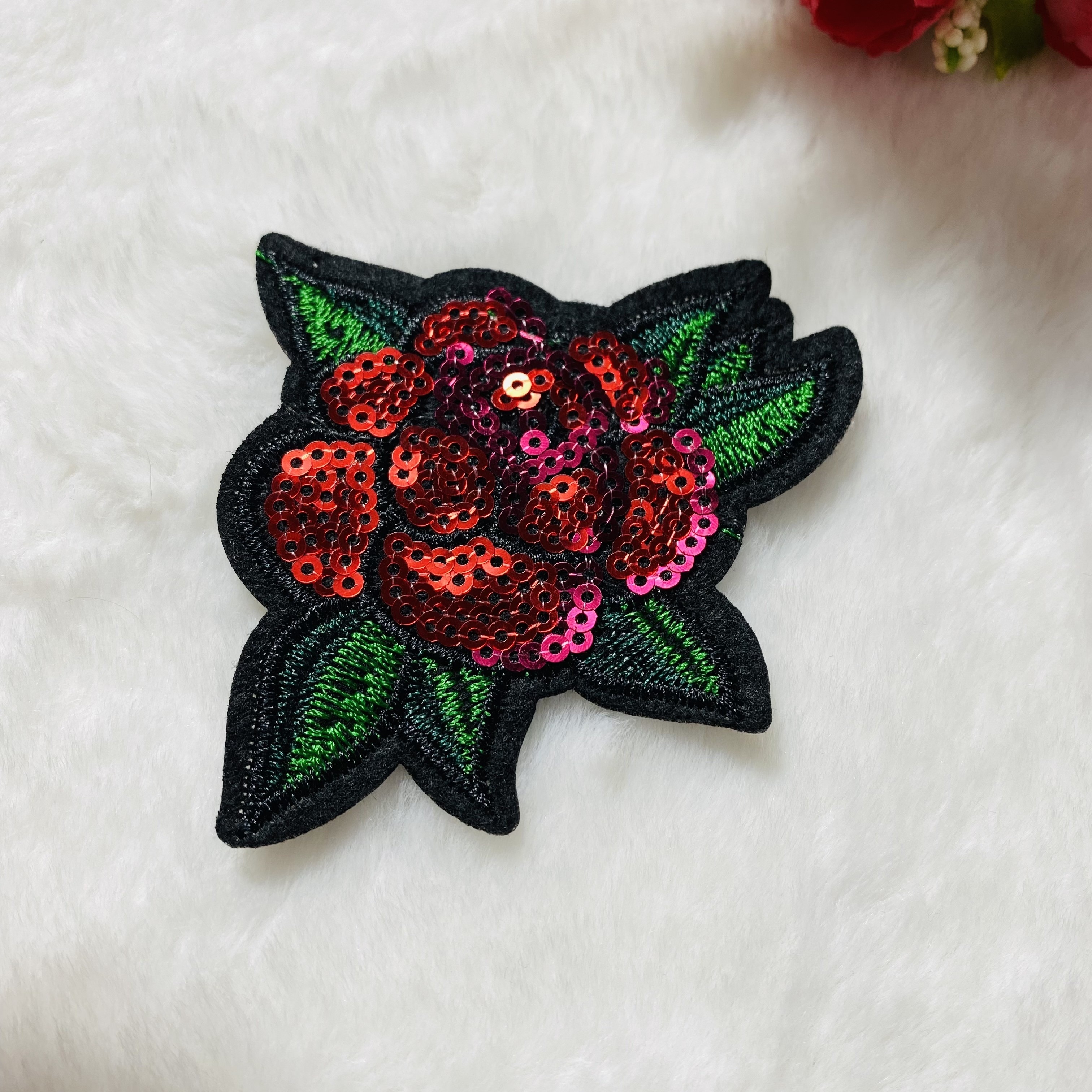 cartoon flower applique embroidery cloth patch