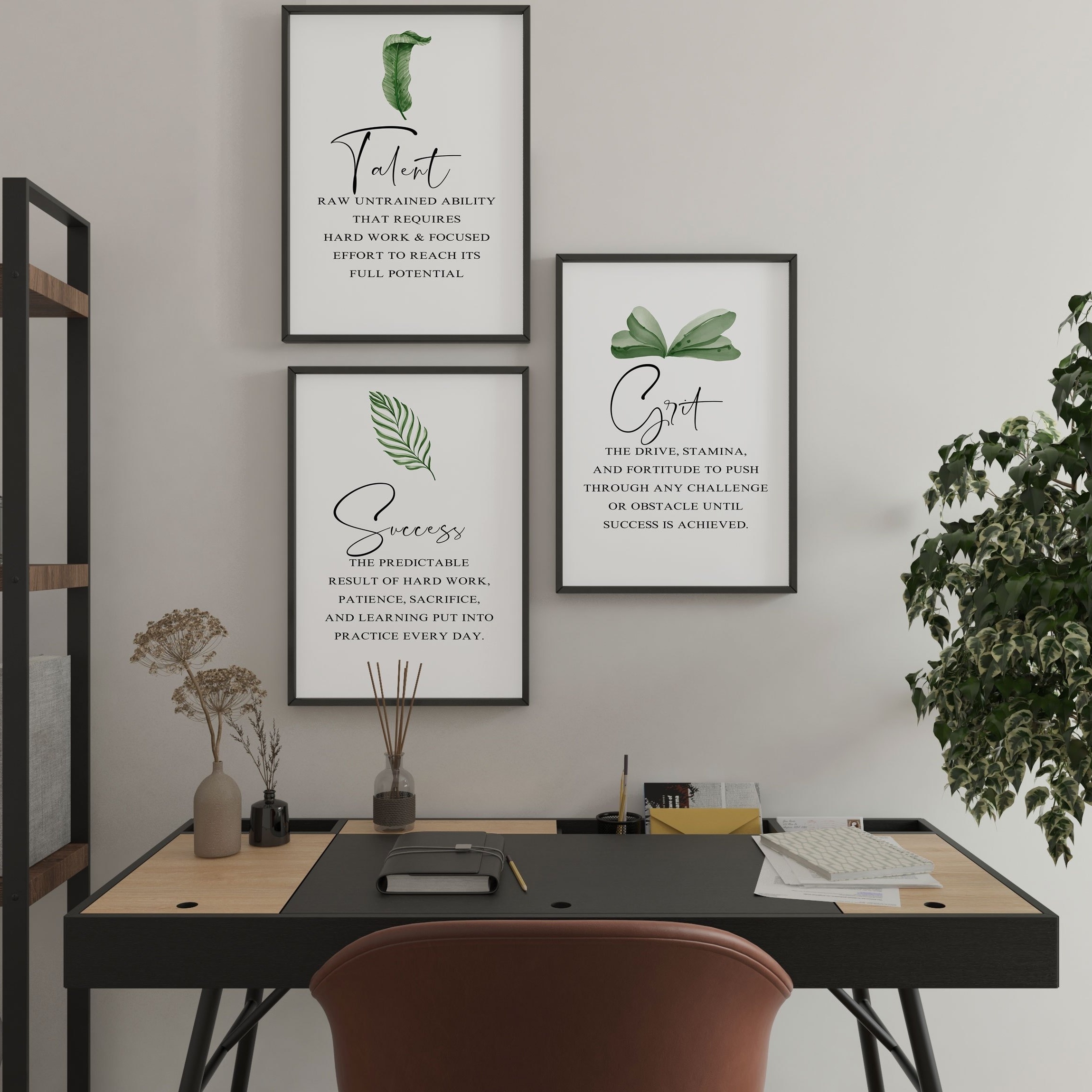 3pcs Talent Grit Success Wall Decor Motivational Wall Art Inspirational  Posters Positive Quotes Wall Decor Office Art Inspirational Wall Decor For Home  Office Decor No Framed High-quality  Affordable Temu
