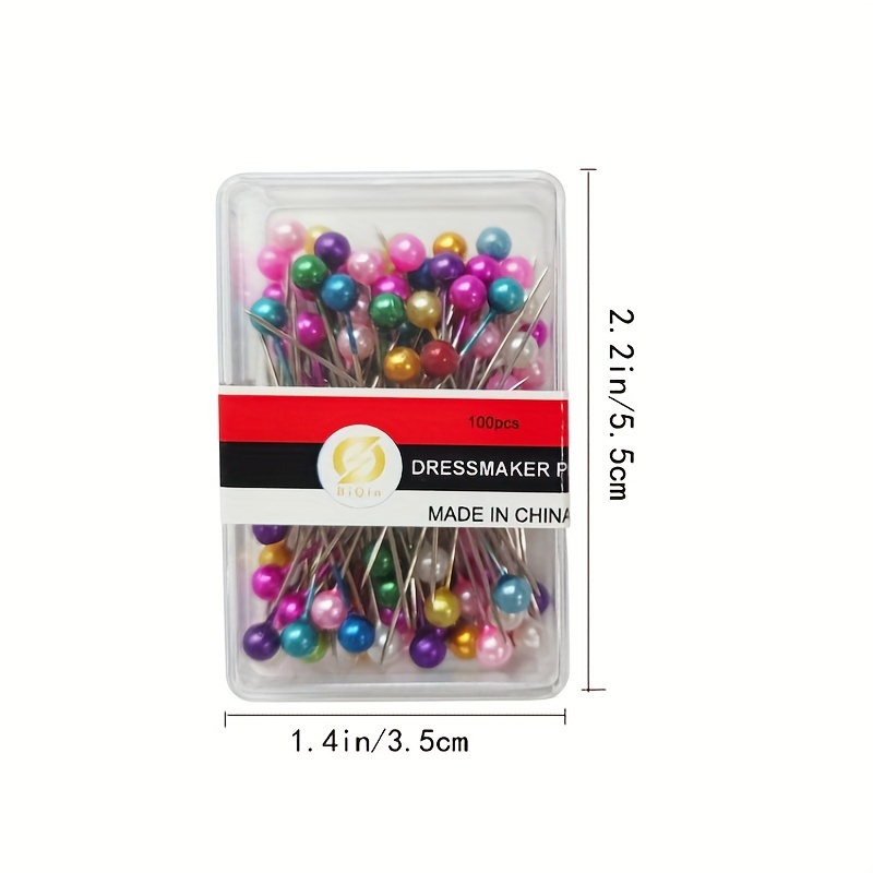 100Pcs Sewing Pins for Fabric, Straight Pins Positioning Pins for