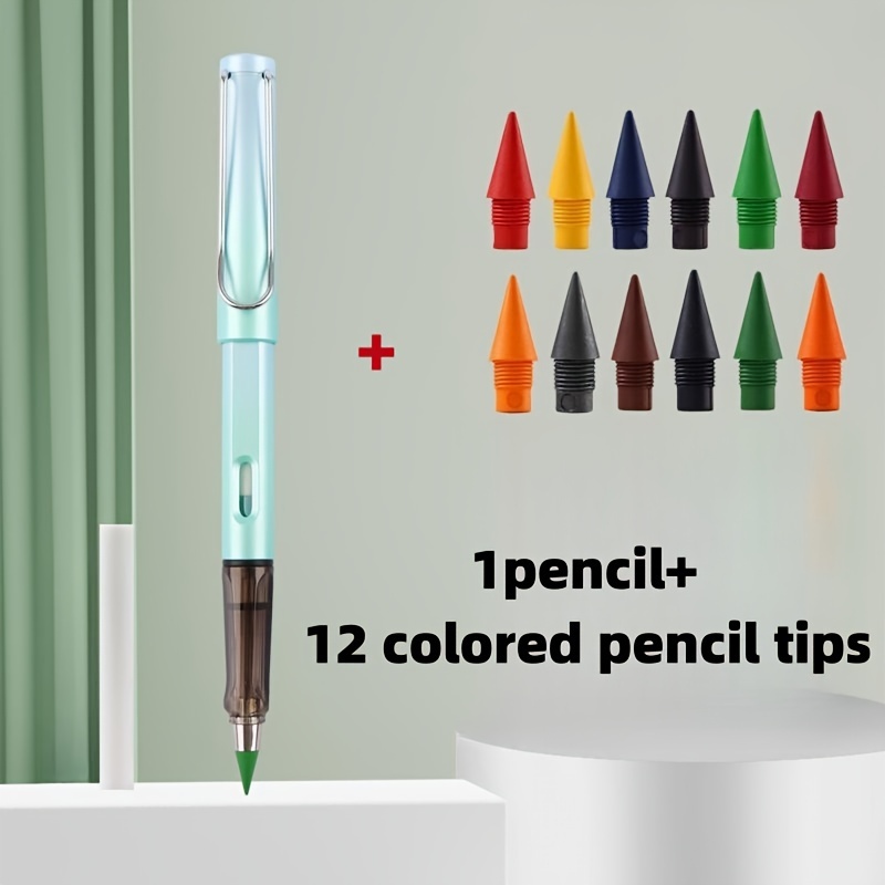 Cartoon Colored Pencils 12 Colors Drawing Pen With Pencil - Temu