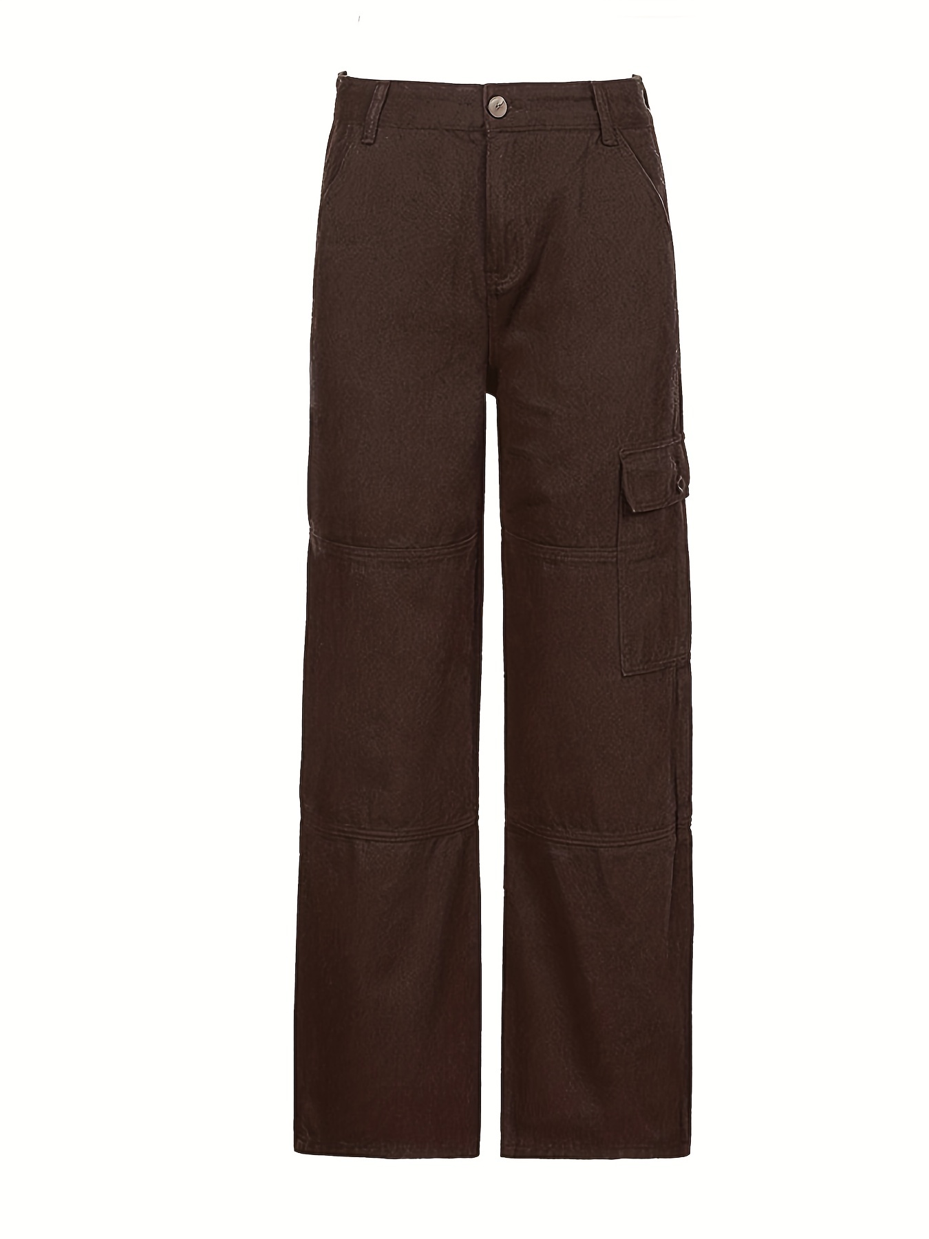 Topshop one side cut out bengaline flared pants in brown pinstripe | ASOS
