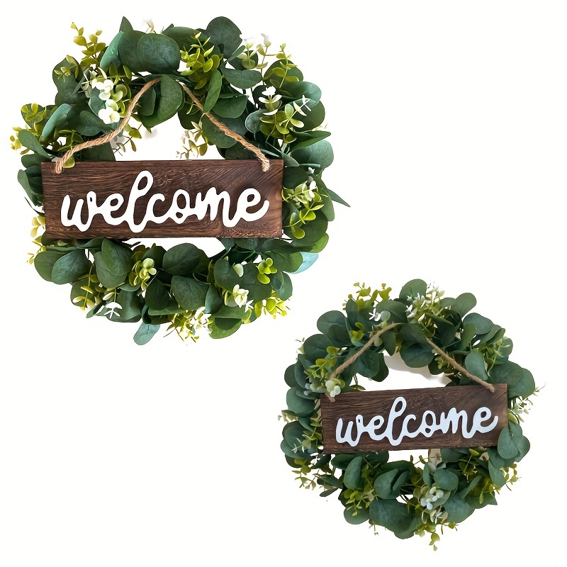 Artificial Eucalyptus Wreath Front Door Small Spring Summer - Temu