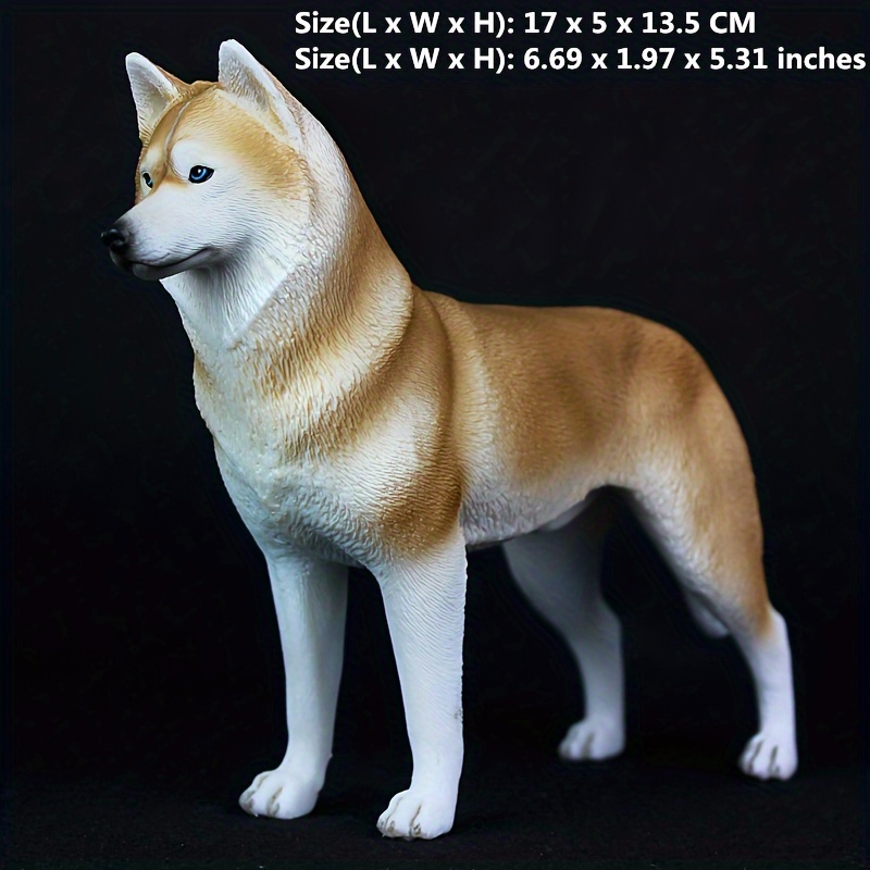  Aydinids Husky Figure Miniature Husky Gray Dog Figurine  Simulated Dog Realistic Plastic Animals for Christmas Birthday Gift Party  Decoration, Prone Position : Home & Kitchen