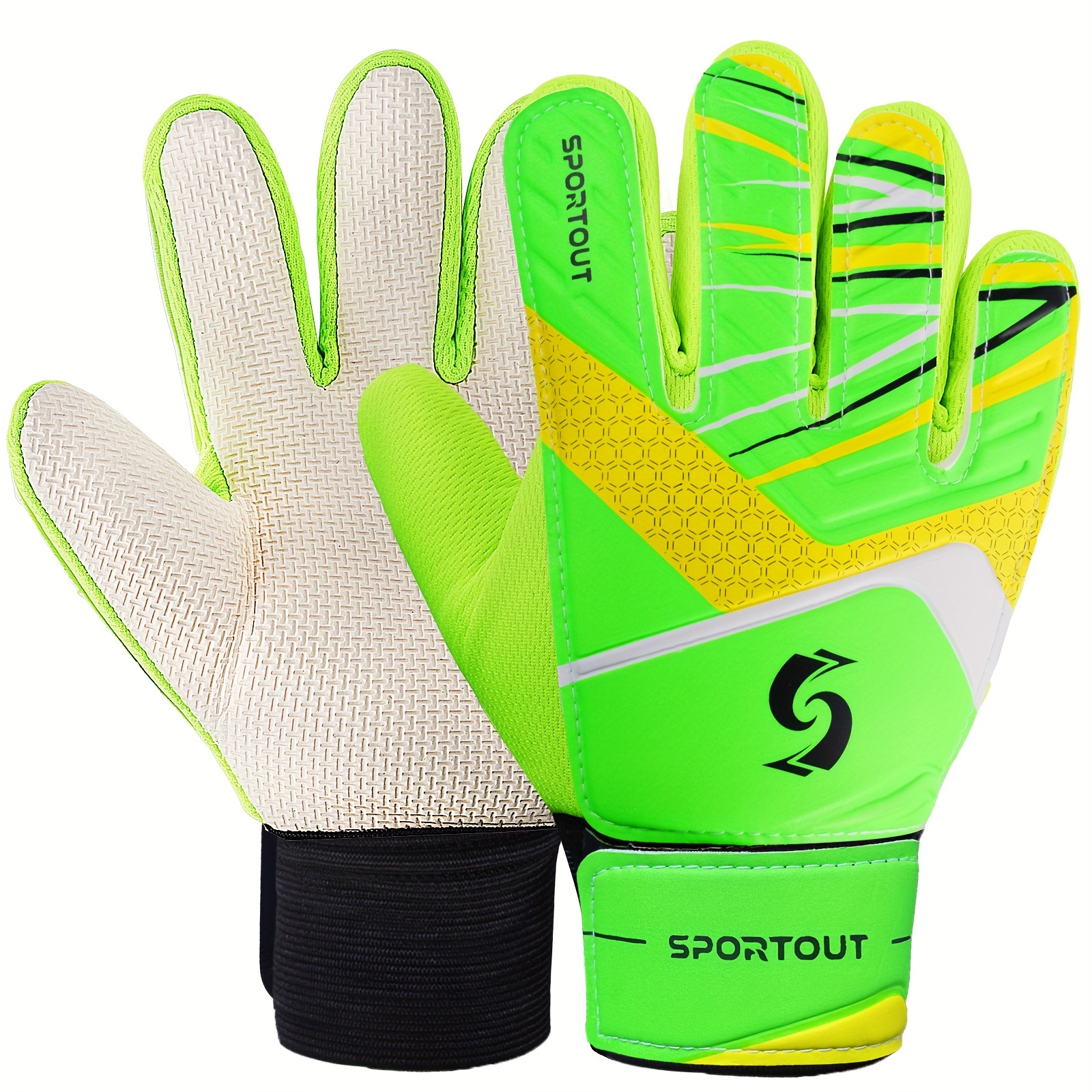 

Goalkeeper Gloves, Soccer Gloves With Double Wrist Protection, Non-slip Wear Resistant Latex Gloves For Training