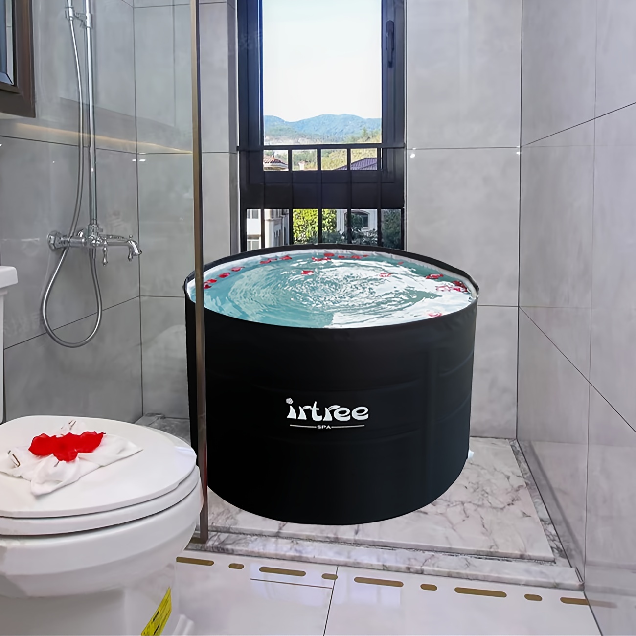Bañera – Baño de hielo portátil grande para exteriores con tapa para  terapia de agua fría y inmersión de hielo – Tina de inmersión fría para  adultos y