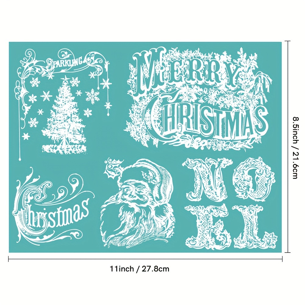 Silkscreen Stencils Of Christmas Winter Snowflake Reindeer - Temu