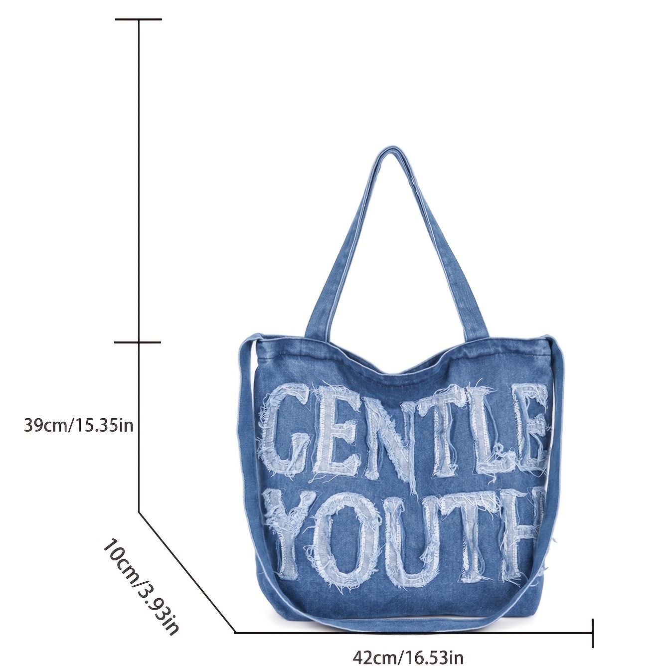 Denim Shoulder Bag - Denim - One Size