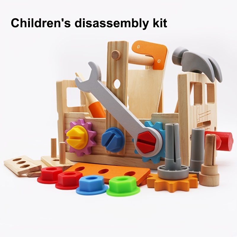 Wooden Kids Tool Set Toy, Toddler Tool Bench Montessori Toys for 2 3 4 Year  Olds, 38 Pcs Educational STEM Construction Toys Pretend Play Toddler Tool